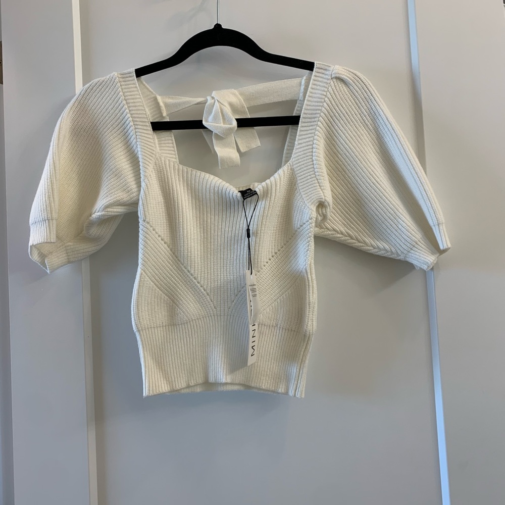 Mink pink Valerie knit top XS